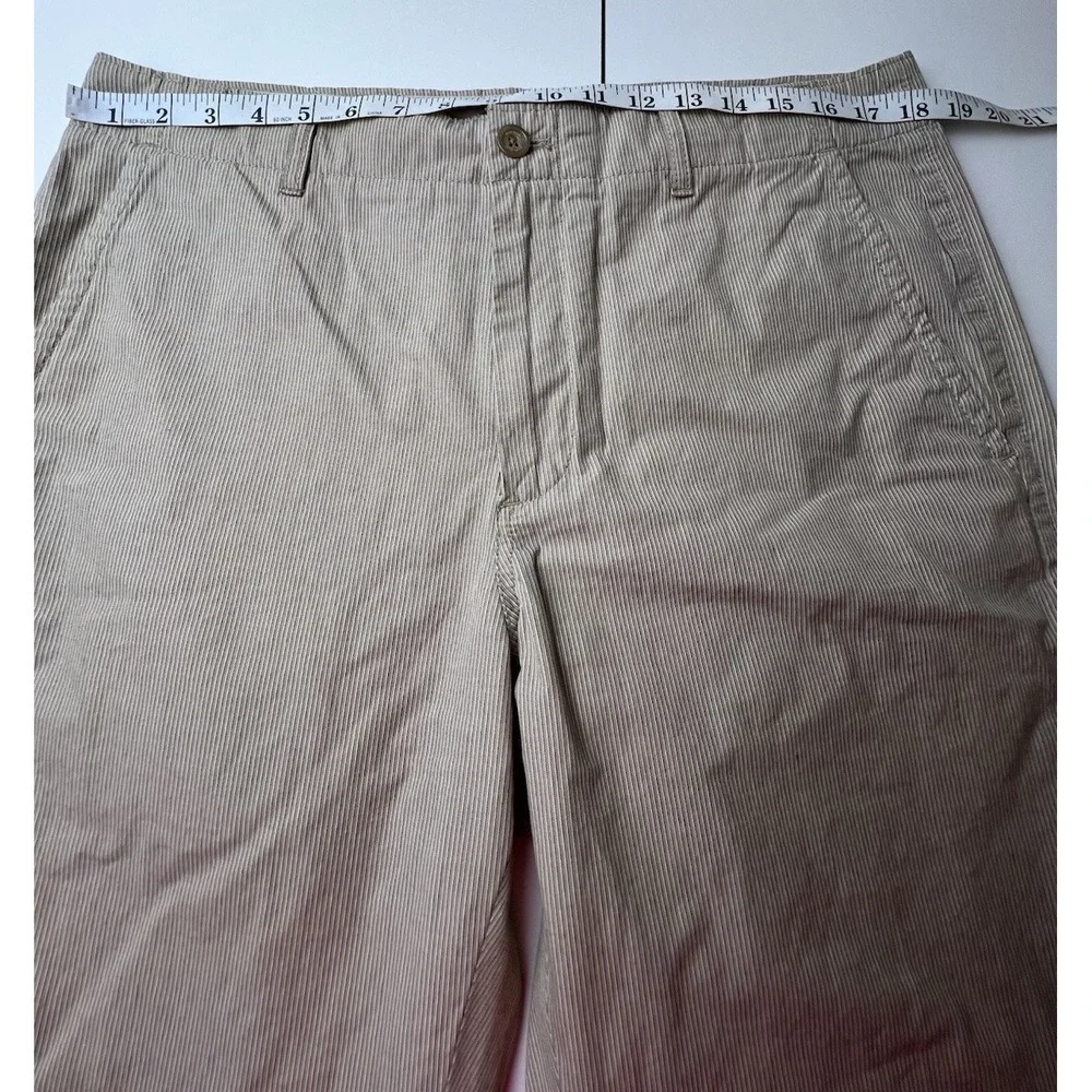 Banana Republic 100% Cotton Beige Pinstriped 100% Cotton Pants Size 34/30
